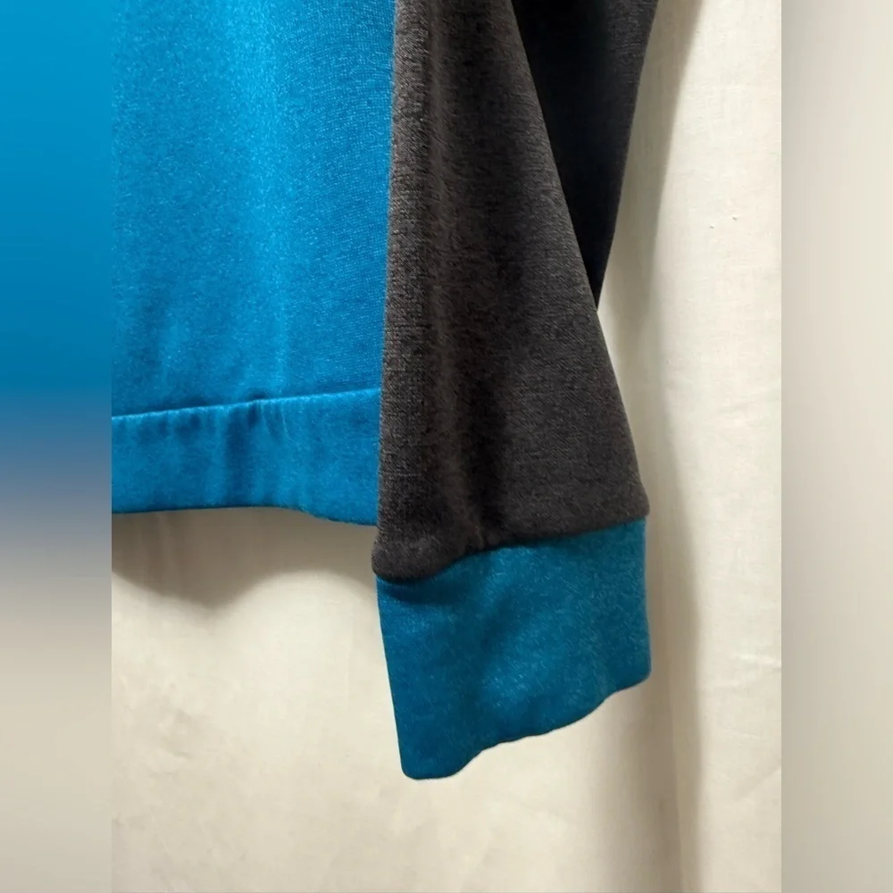 The North Face Men's Charcoal and Teal Hoodie Small Sweatshirt 0103